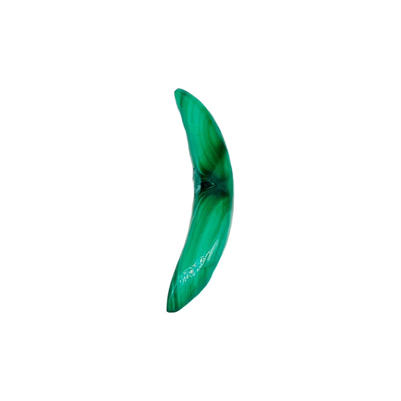 Natural Green Malachite Crystal Handmade Tribal Septum Curved Tusk Spike Naga Body Piercing Jewelry, 12g (2mm) to 1/2 inch (12mm), Customized Sizes Available