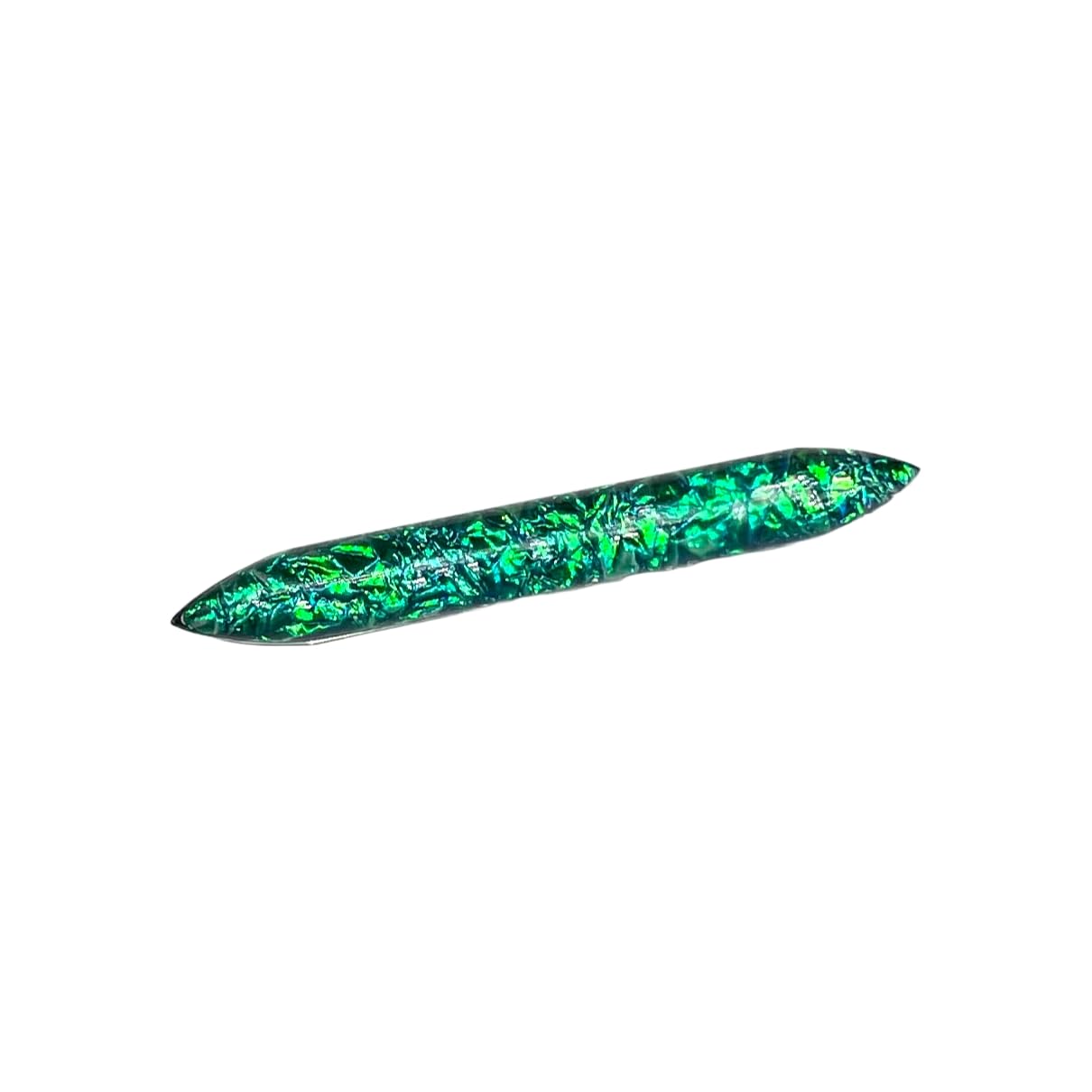 Green Opal Glitter Glass Stone Tribal Septum Nose Piercing, 12g to 1/2", Custom Sizing Available