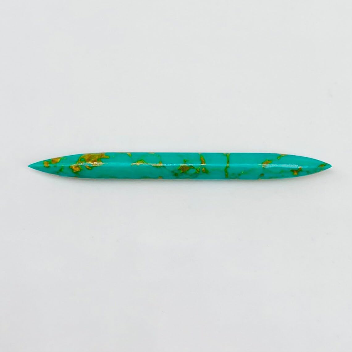 Green Turquoise Crystal Septum Spike, 14g-1/2", Custom Sizing Available