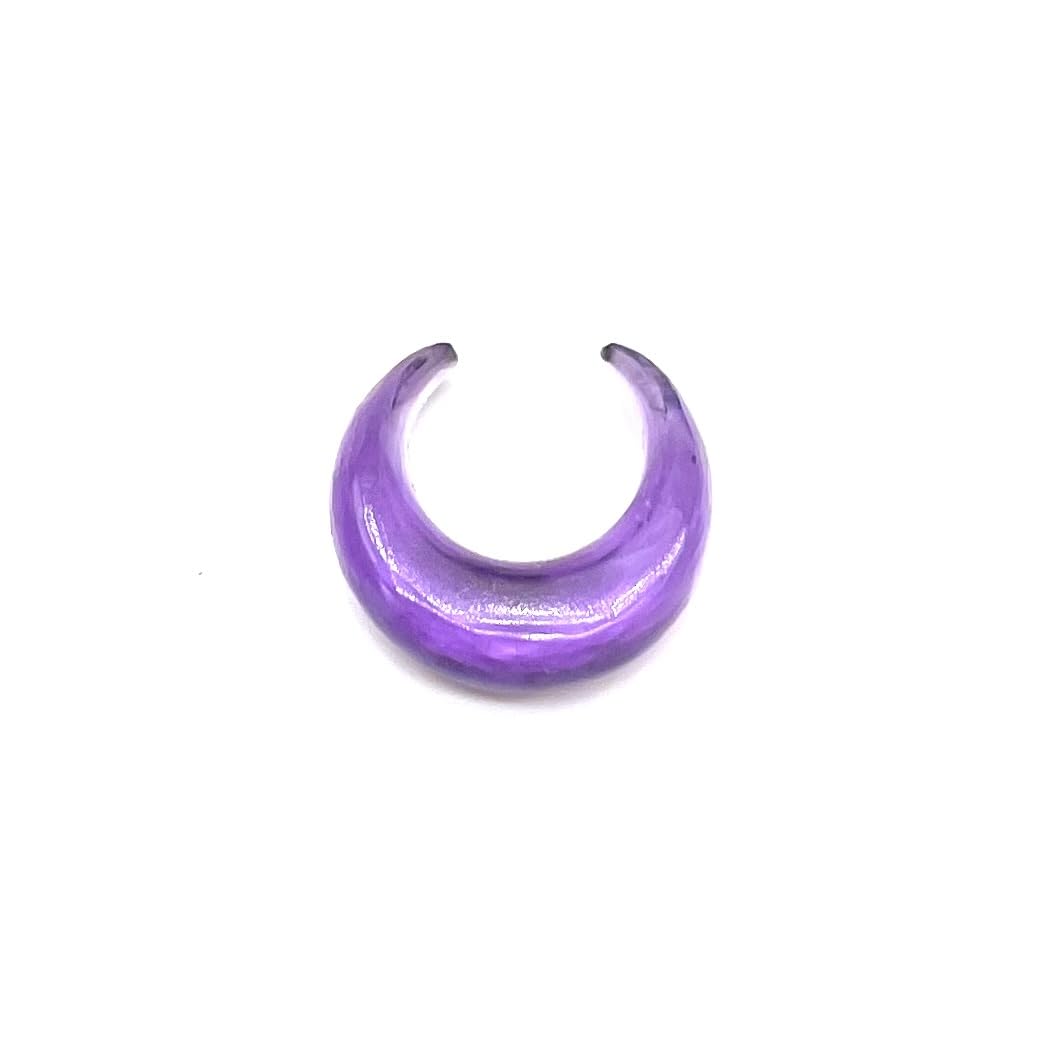 Natural Amethyst Gemtone Hand Carved Septum Pincher Nose Piercing Body Jewelry Gauges Size 12g (2mm) to 1/2" (12mm) Customized Size & Wholesale Also Available