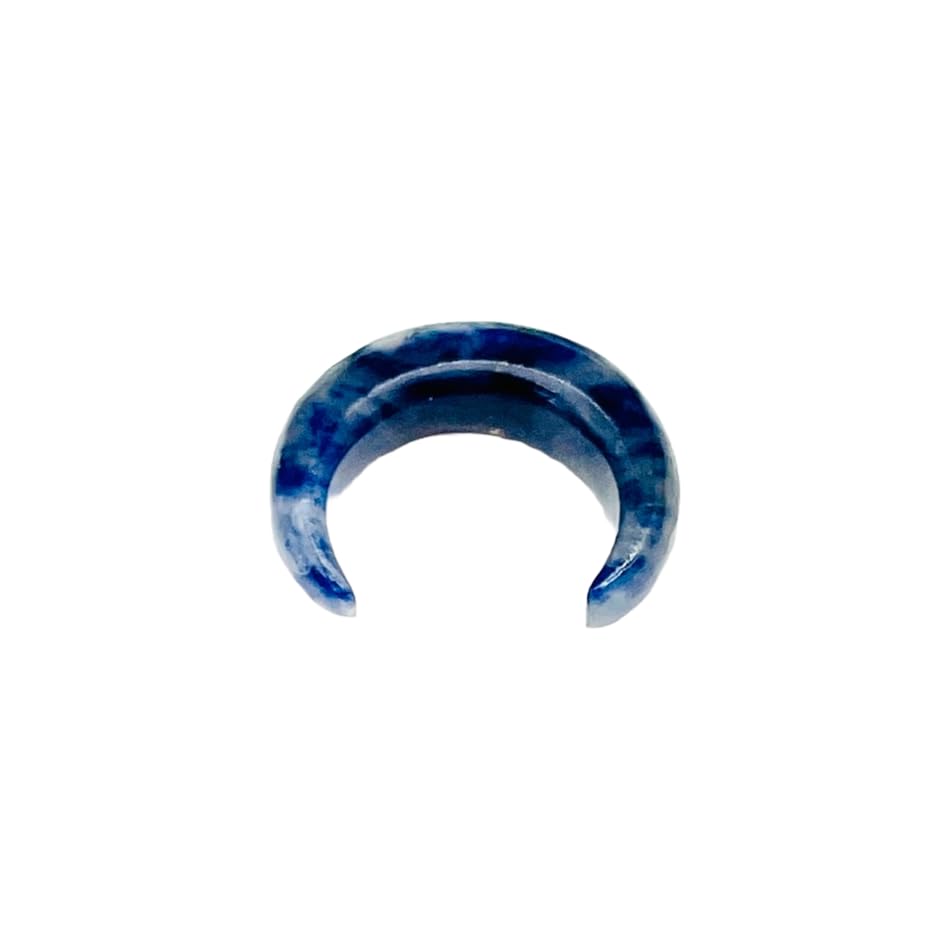 Uni Craft Natürlicher Sodalith-Kristall, handgefertigt, Tribal-Septum-Pincher-Messgerät, Naga-Piercing-Schmuck, 12 g (2 mm) bis 0000 g (12 mm), individuelle Größen, Großhandel erhältlich