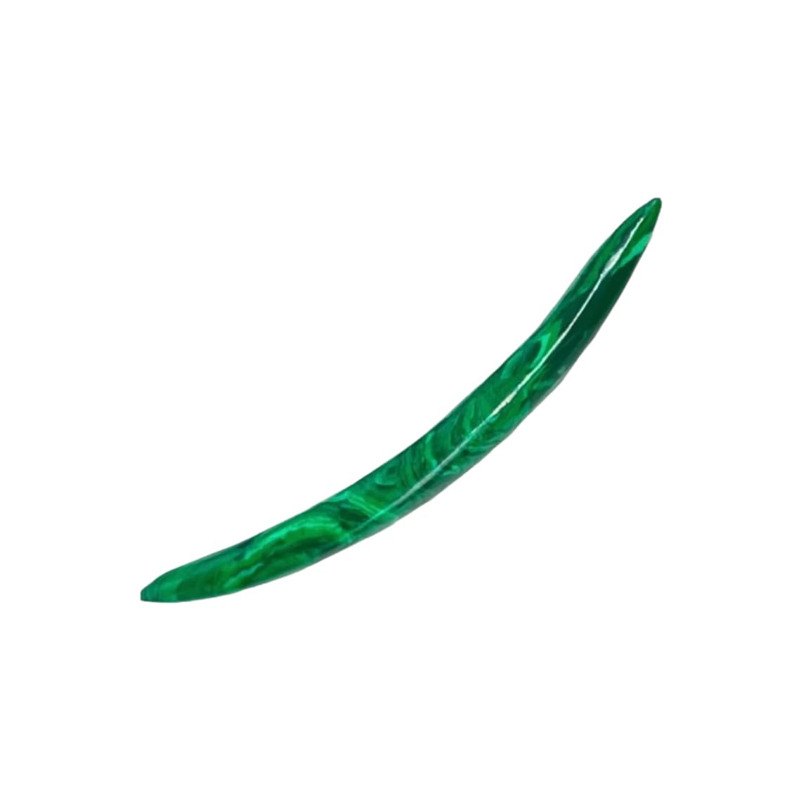 Green Malachite Crystal Handmade Naga Body Piercing Jewelry, Septum Curved Tusk Spike Gauges, 12g (2mm) to 1/2 inch (12mm), Customizable Sizes