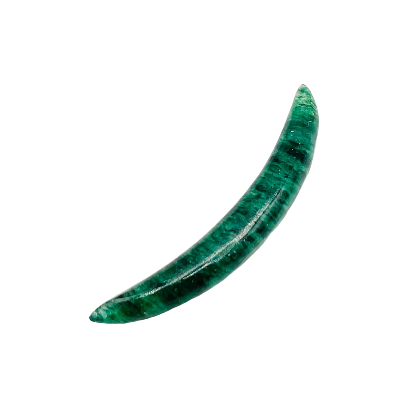 Aventurine Gemstone Curved Septum Tusk Gauges, 2mm to 12mm, Customized Size