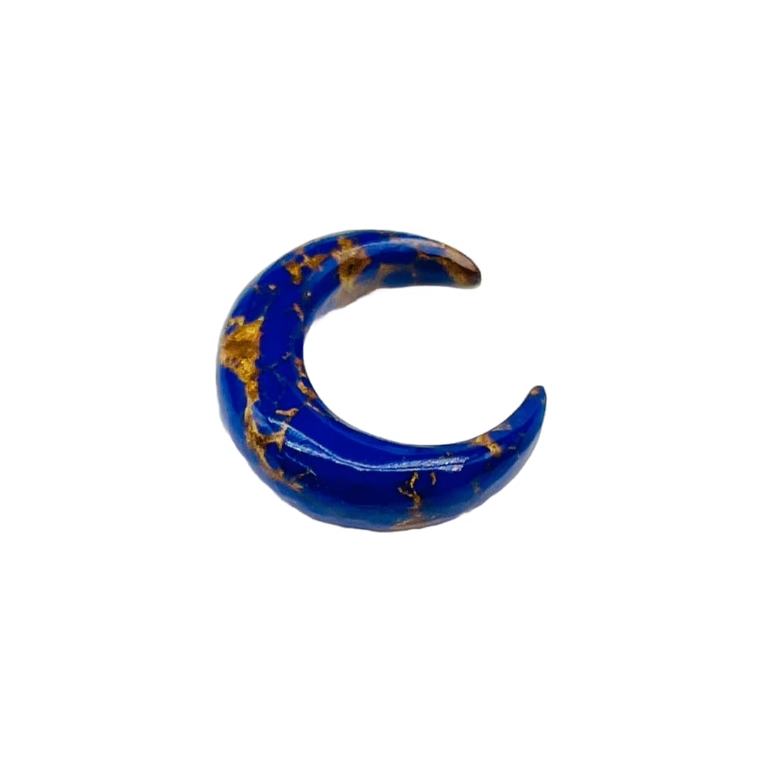Lapis Lazuli Gemstone Handmade Naga Body Piercing Tribal Septum Crescent Horseshoe Pincher Gauges Jewelry, 2mm (12g) to 12mm (1/2"), Customized Sizes