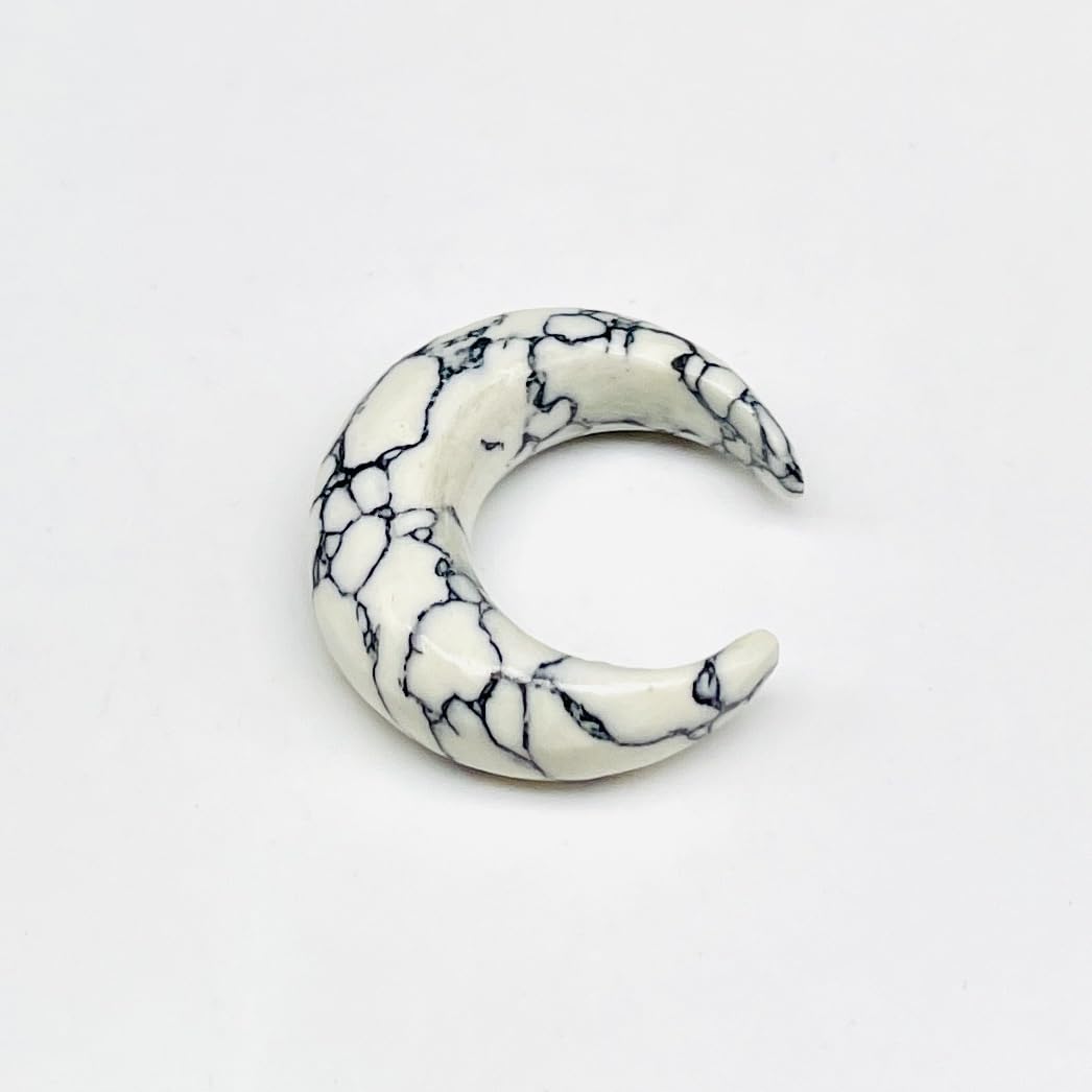 Howlite Crystal Septum Pincher, 12g to 1/2", Customizable Size