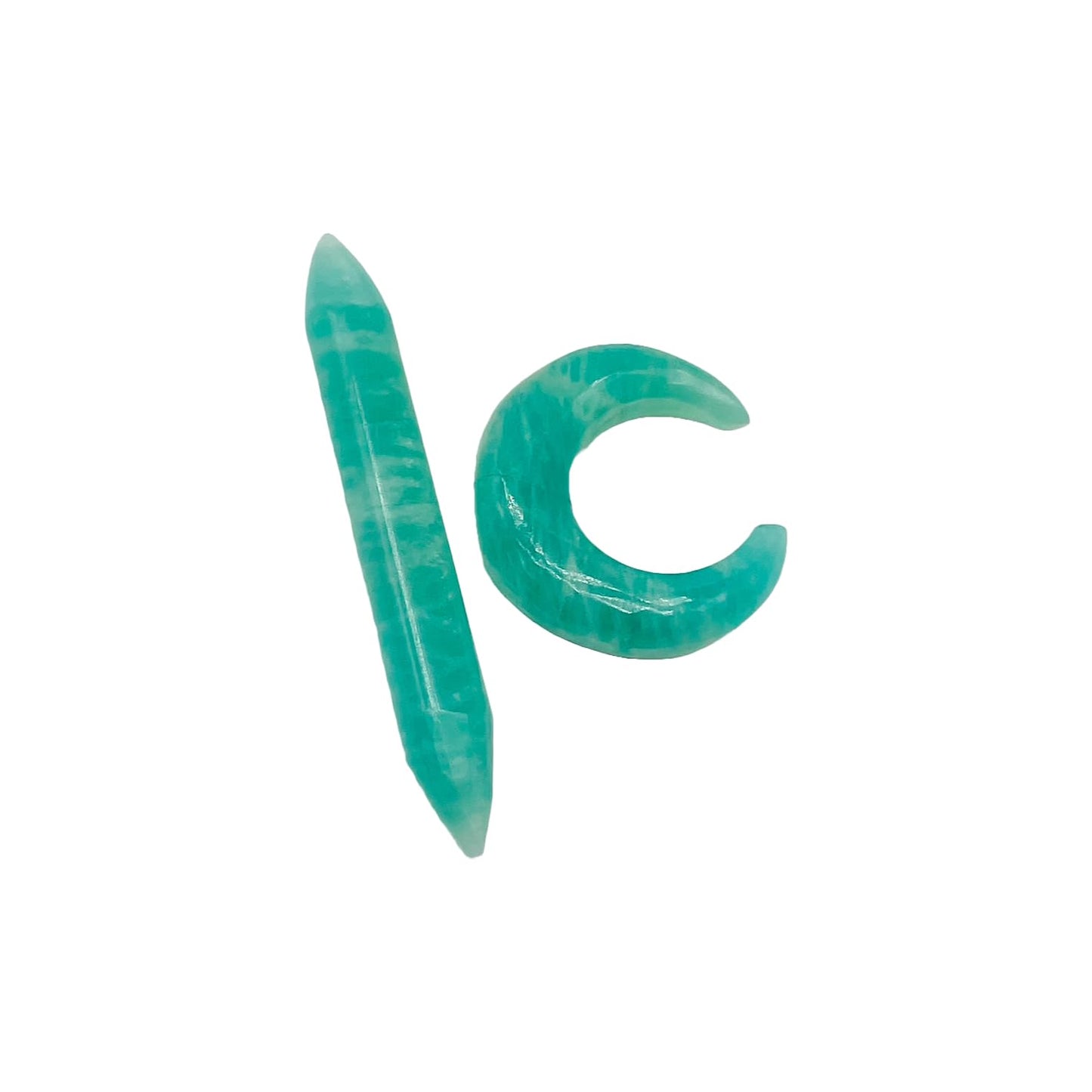 Amazonite Gemstone Handmade Septum Pincher & Tusk Spike Jewelry, 2mm-12mm
