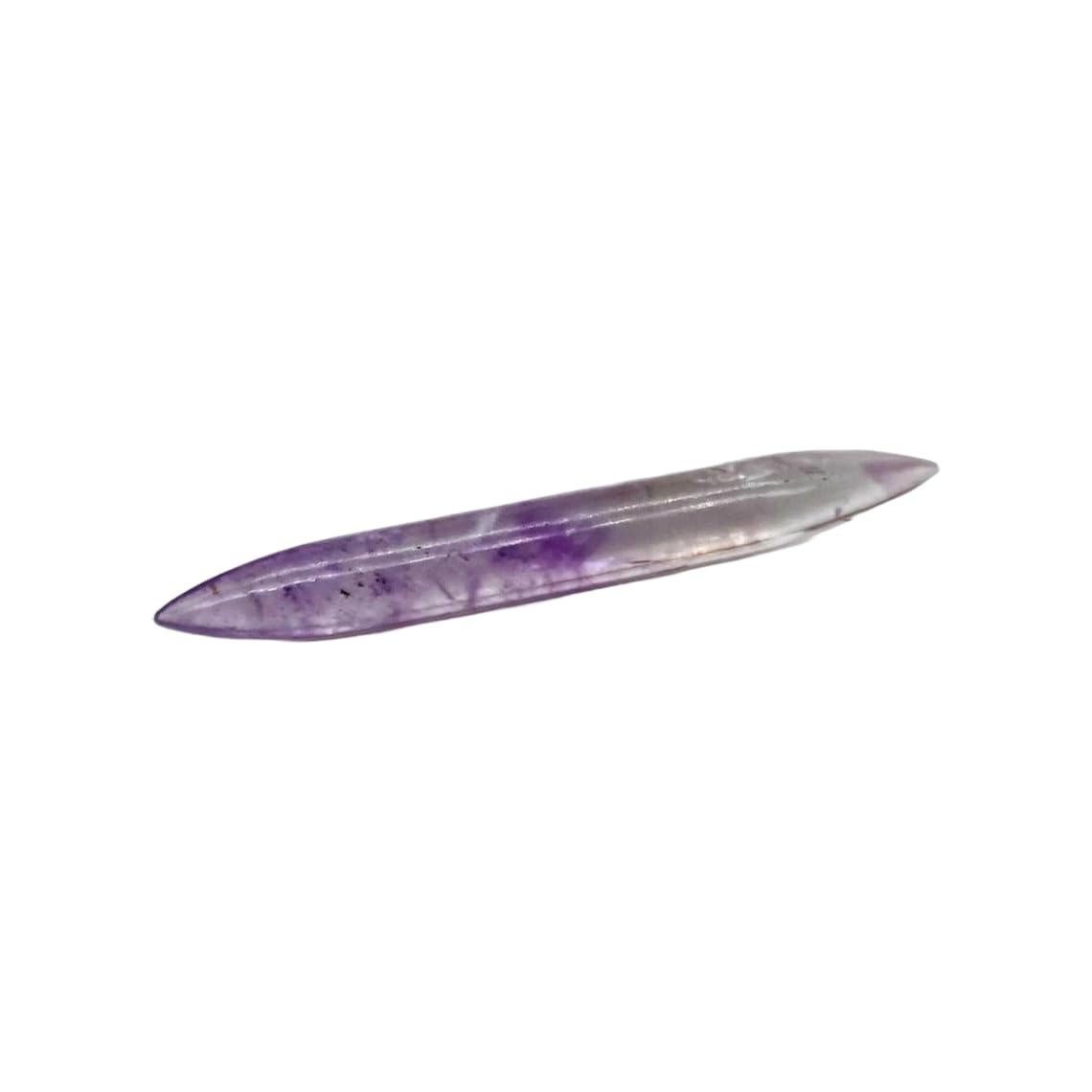 Natural Amethyst Tribal Septum Spike – Hand-Carved Crystal Tusk for Piercing – Long Tapered Gemstone Spike for Nose, Ear, or Cartilage – Boho Spiritual Body Jewelry