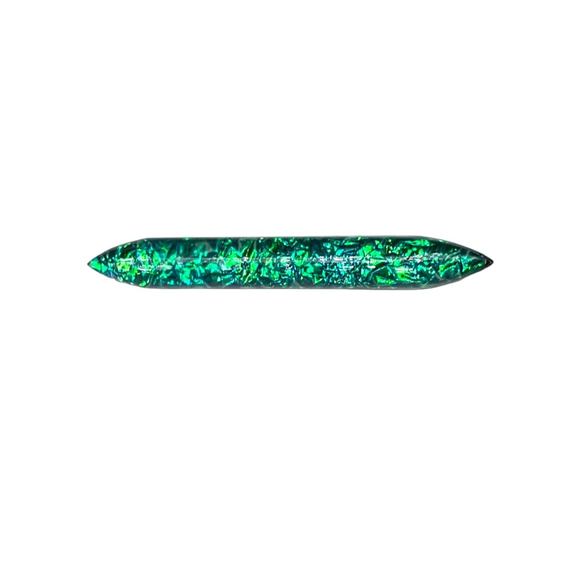 Green Opal Glitter Glass Stone Tribal Septum Nose Piercing, 12g to 1/2", Custom Sizing Available