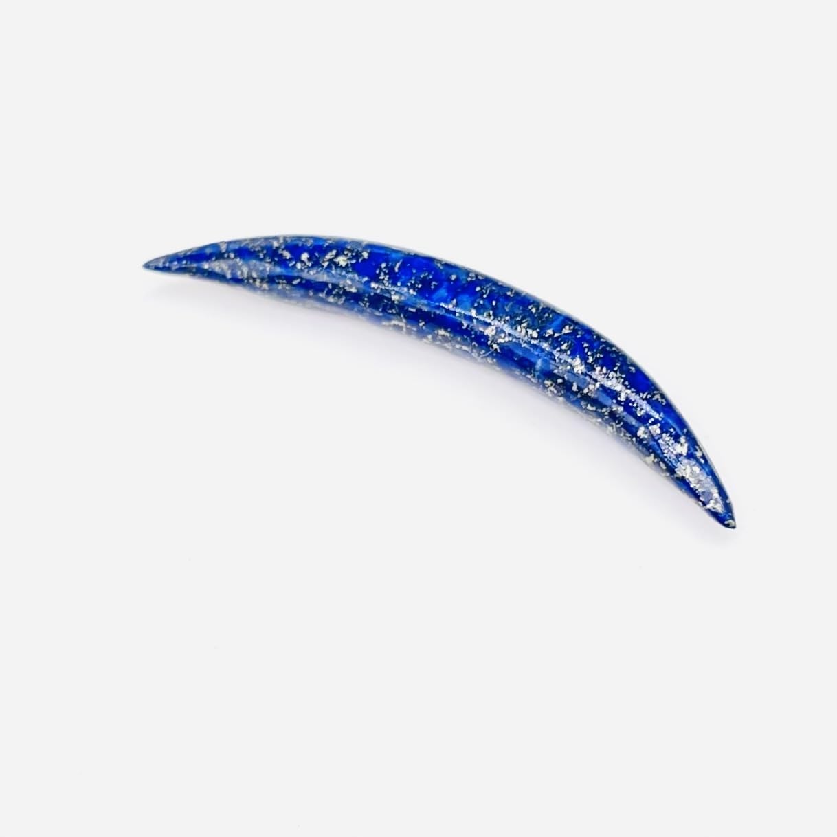 Natural Lapis Lazuli Crystal Handcrafted Curved Septum Tusk Pincher Ear Nose Piercing Naga Body Jewelry Size 12g (2mm) to 1/2" (12mm) & Customized Wholesale Also Available