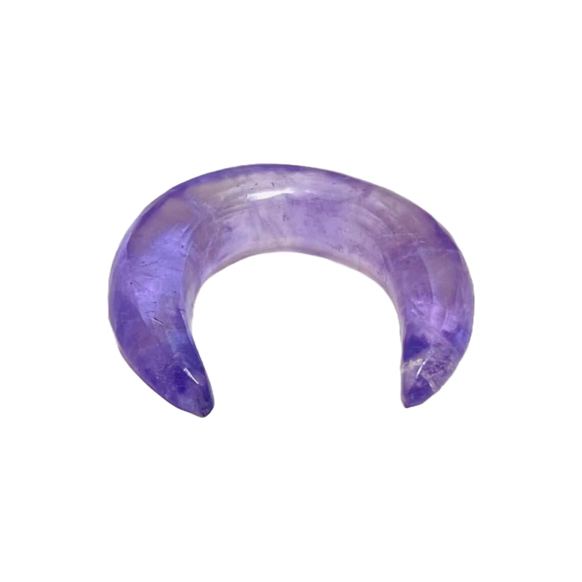 Amethyst Gemstone Septum Pincher, Handmade Tribal Naga Body Piercing Jewelry, 12g (2mm) to 1/2 inch (12mm), Customized Sizes Available