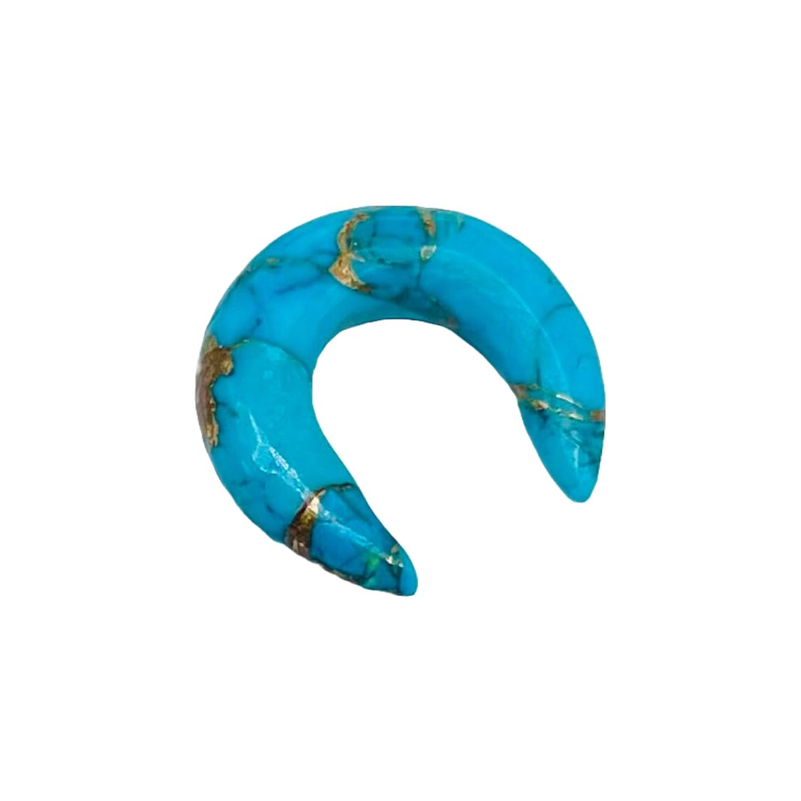 Natural American Blue Copper Turquoise Handmade Septum Pincher Naga Body Piercing Jewelry Gauges Size 8g (3mm) to 1/2" (12mm) Customized Size & Wholesale Also Available