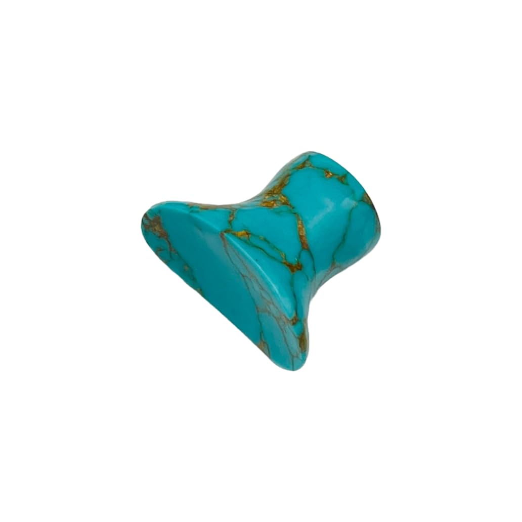 Labrets faits main en cristal turquoise bleu cuivré Uni Craft, de 2 mm (12 g) à 30 mm