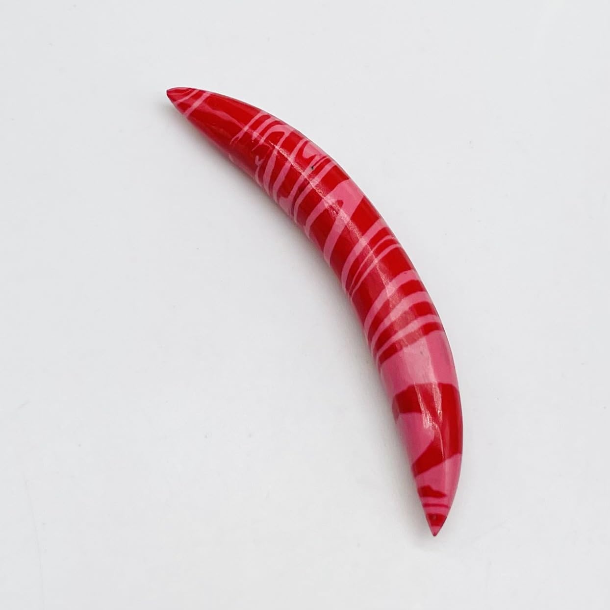 Red Malachite Crystal Naga Body Jewelry Nipple Ring Nose Piercing Curved Septum Tusk Pincher Gauges 14g (1.6mm) to 1/2" (12mm) Customized Size & Wholesale Also Available