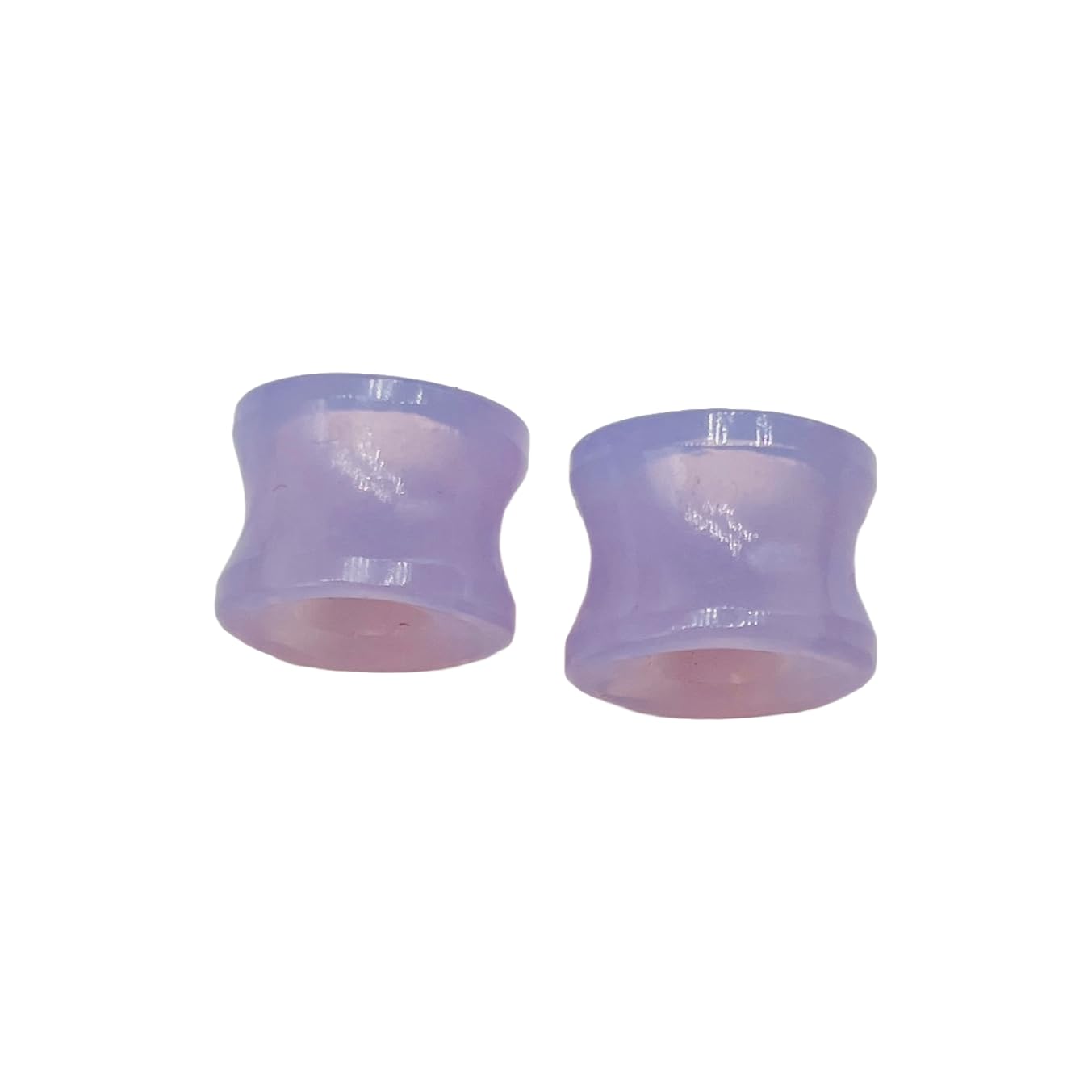 Czech Lavender Chalcedony Stone Naga Body Piercing Gauges Plugs Tunnels 6g (4mm) to 40mm Customized Size & Wholesale Also Available