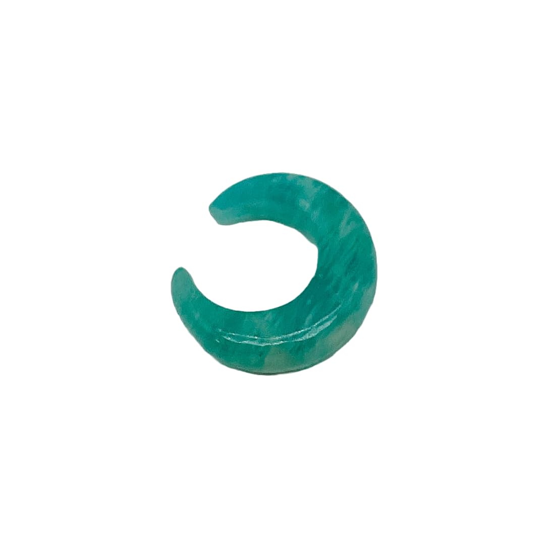 Natural Amazonite Gemstone Handmade Naga Body Piercing Tribal Septum Pincher Jewelry, 12g (2mm) to 1/2 inch (12mm), Customized Sizes Available
