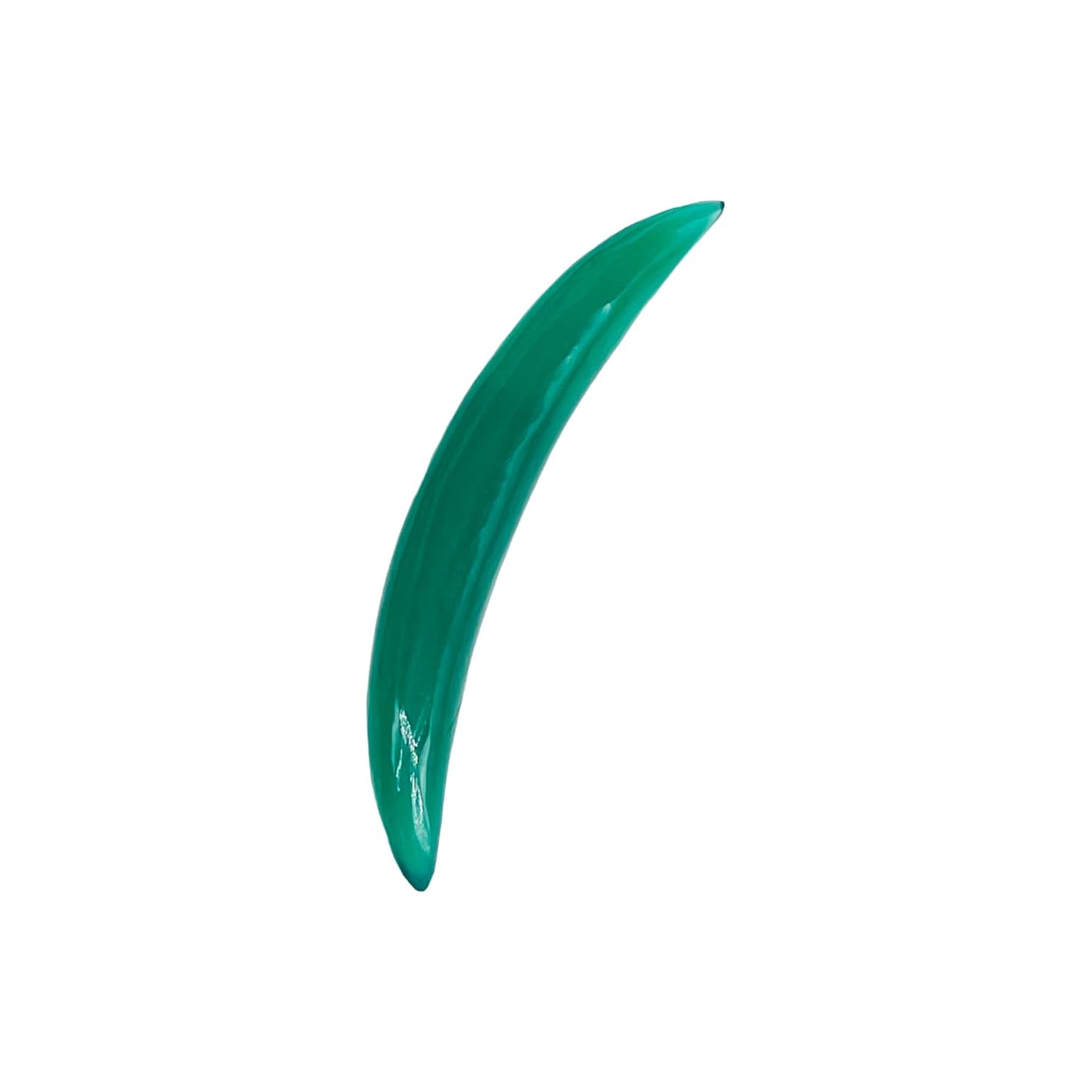 Natural Green Onyx Septum Piercing Curved Tusk, 12g to 1/2in, Custom Sizing Available