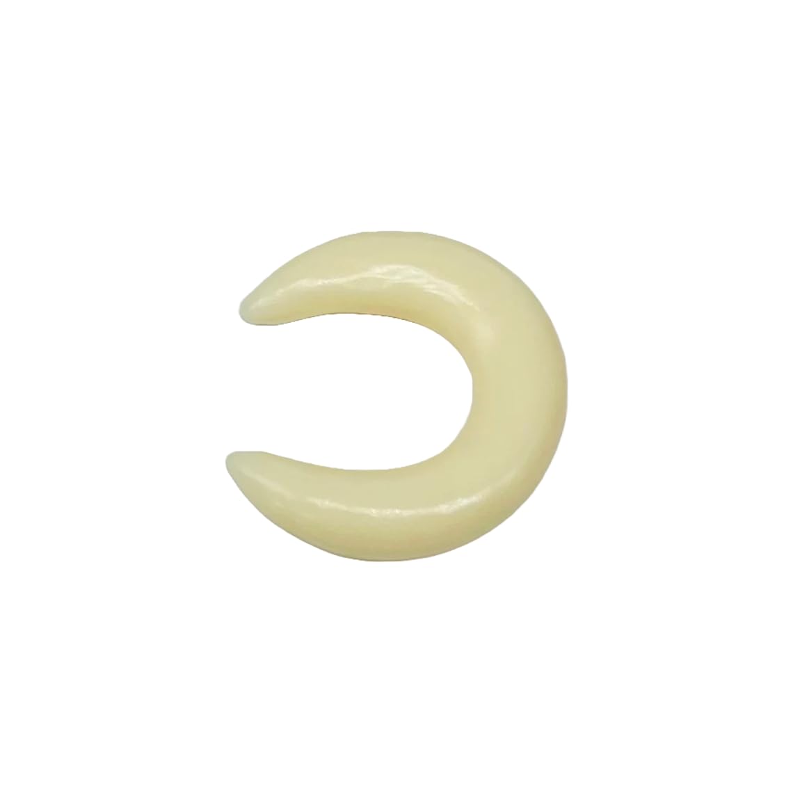 Synthetic Bone Crescent Septum Pincher Piercing Gauges, Sizes 2mm to 12mm