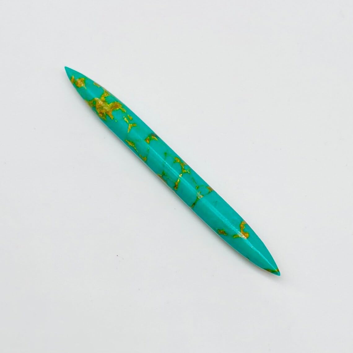 Green Turquoise Crystal Septum Spike, 14g-1/2", Custom Sizing Available