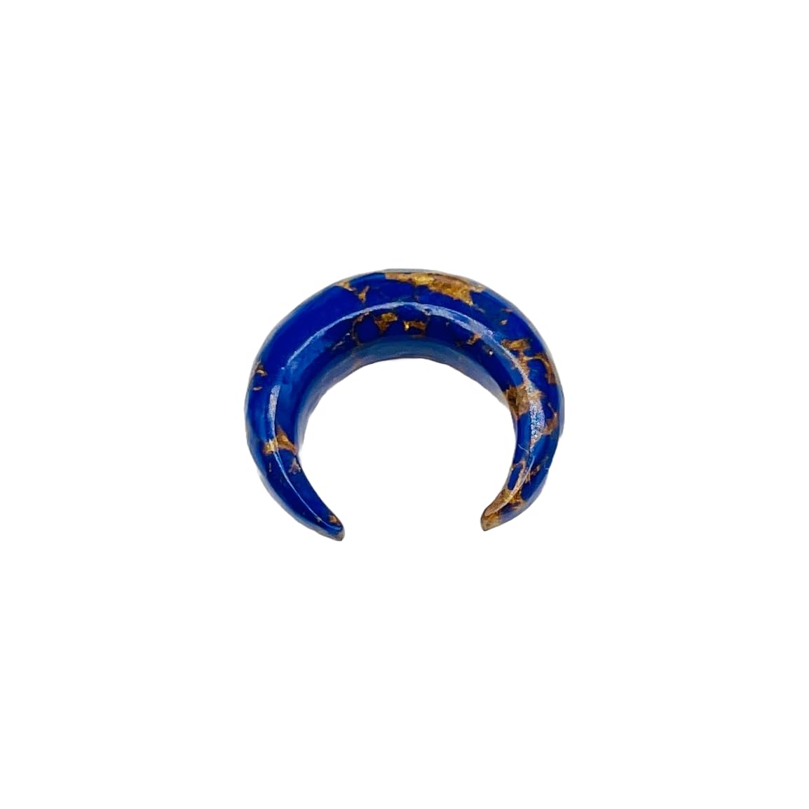 Lapis Lazuli Gemstone Handmade Naga Body Piercing Tribal Septum Crescent Horseshoe Pincher Gauges Jewelry, 2mm (12g) to 12mm (1/2"), Customized Sizes