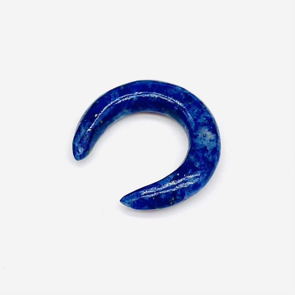 Morceau de pierre précieuse naturelle en lapis-lazuli, fabriqué à la main, pince-septum, piercing pour le nez et les oreilles, bijoux pour le corps Naga, taille de 12 g (2 mm) à 0000 g (12 mm). Vente en gros personnalisée disponible.