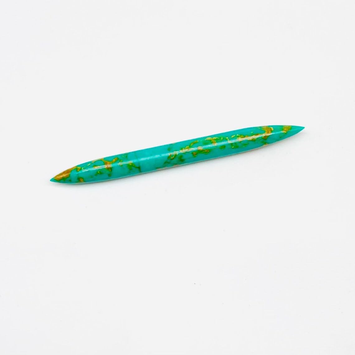Green Turquoise Crystal Septum Spike, 14g-1/2", Custom Sizing Available