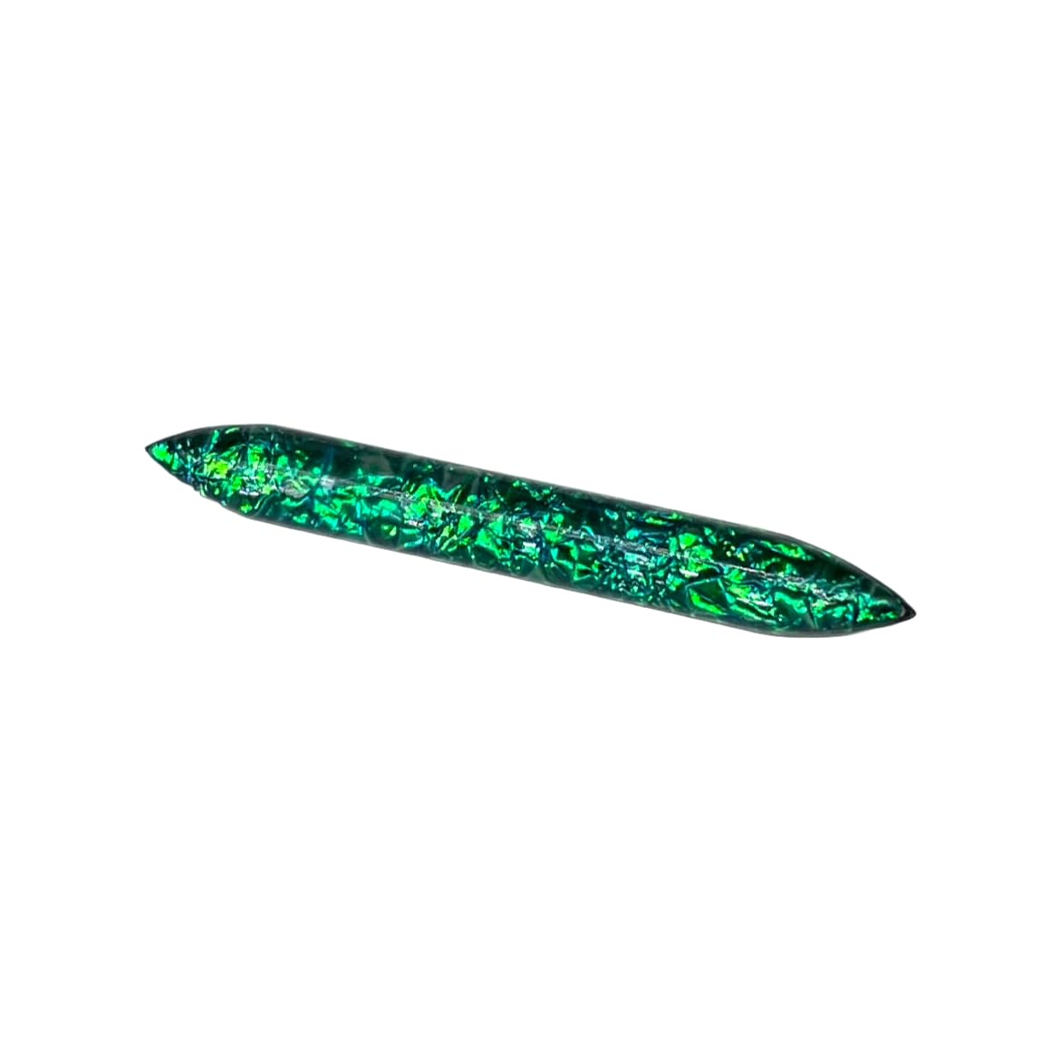 Green Opal Glitter Glass Stone Tribal Septum Nose Piercing, 12g to 1/2", Custom Sizing Available