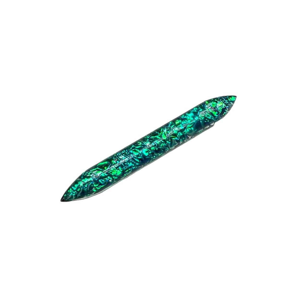 Green Opal Glitter Glass Stone Tribal Septum Nose Piercing, 12g to 1/2", Custom Sizing Available