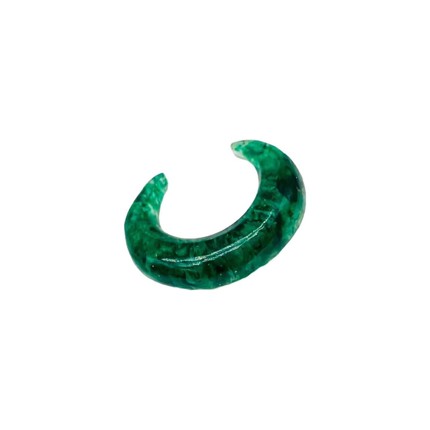 Natural Green Aventurine Gemstone Handmade Naga Body Piercing Tribal Septum Crescent Pincher, Size 2mm - 12mm