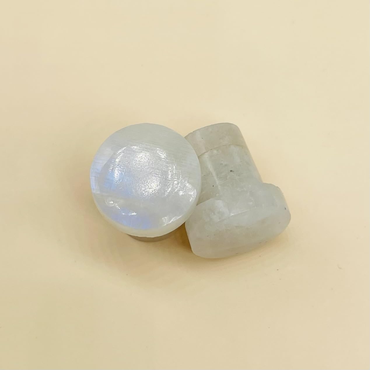 BodyJewels007 Body Jewelry Naga Body Piercing Single Flare Ear Plugs Gauges - Rainbow Moonstone - 8g (3mm) to 1/2" (12mm) - Customized Size & Wholesale Available