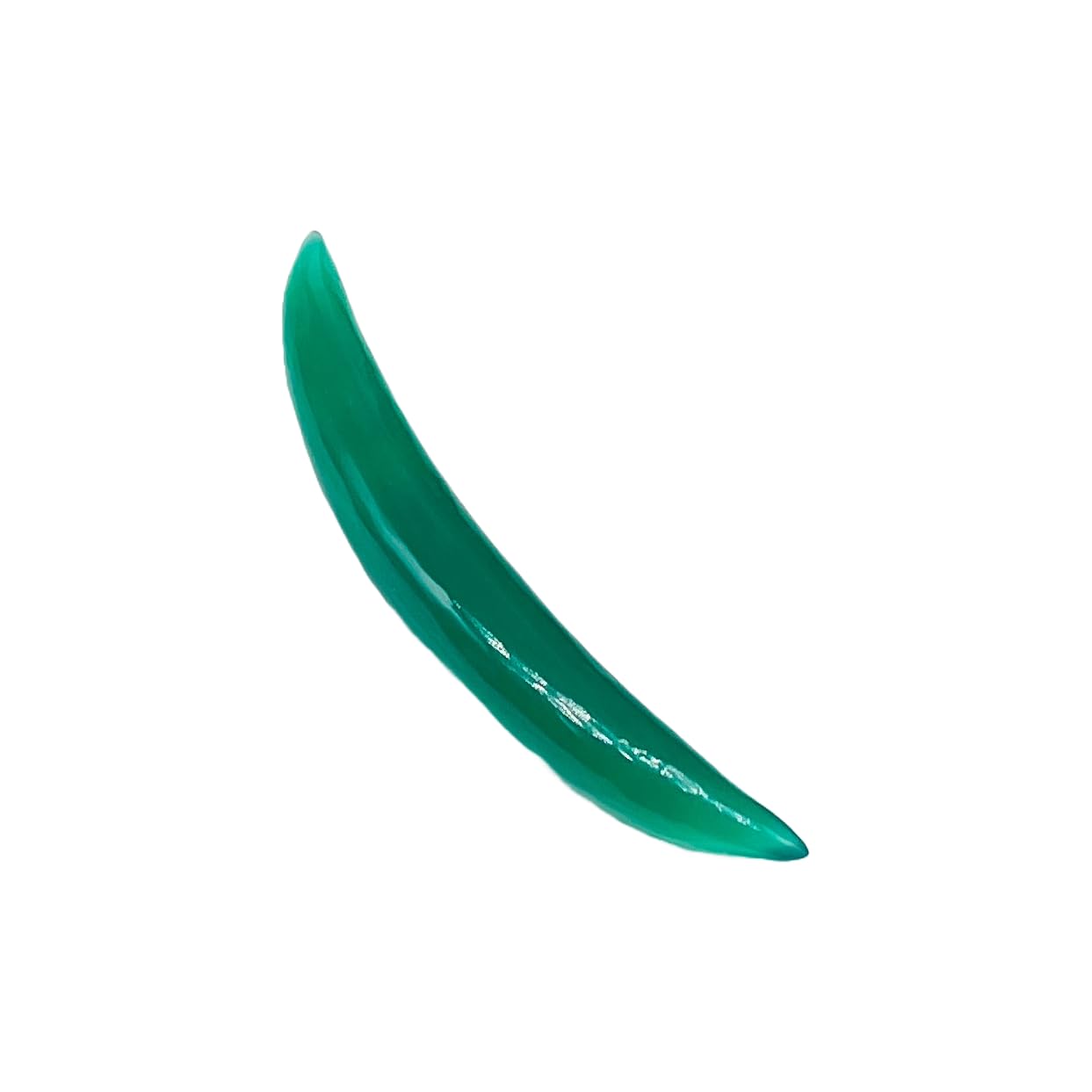 Natural Green Onyx Septum Piercing Curved Tusk, 12g to 1/2in, Custom Sizing Available