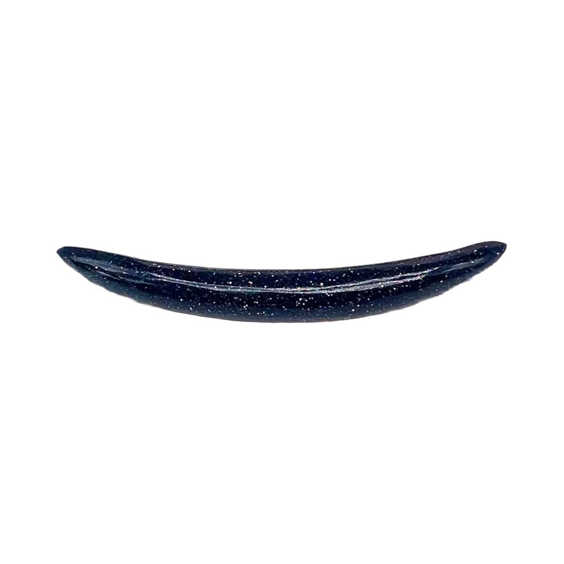 Blue Sunstone Crystal Handmade Naga Body Piercing Jewelry, Septum Curved Tusk Spike Gauges, 12g (2mm) to 1/2 inch (12mm), Customized Size Available