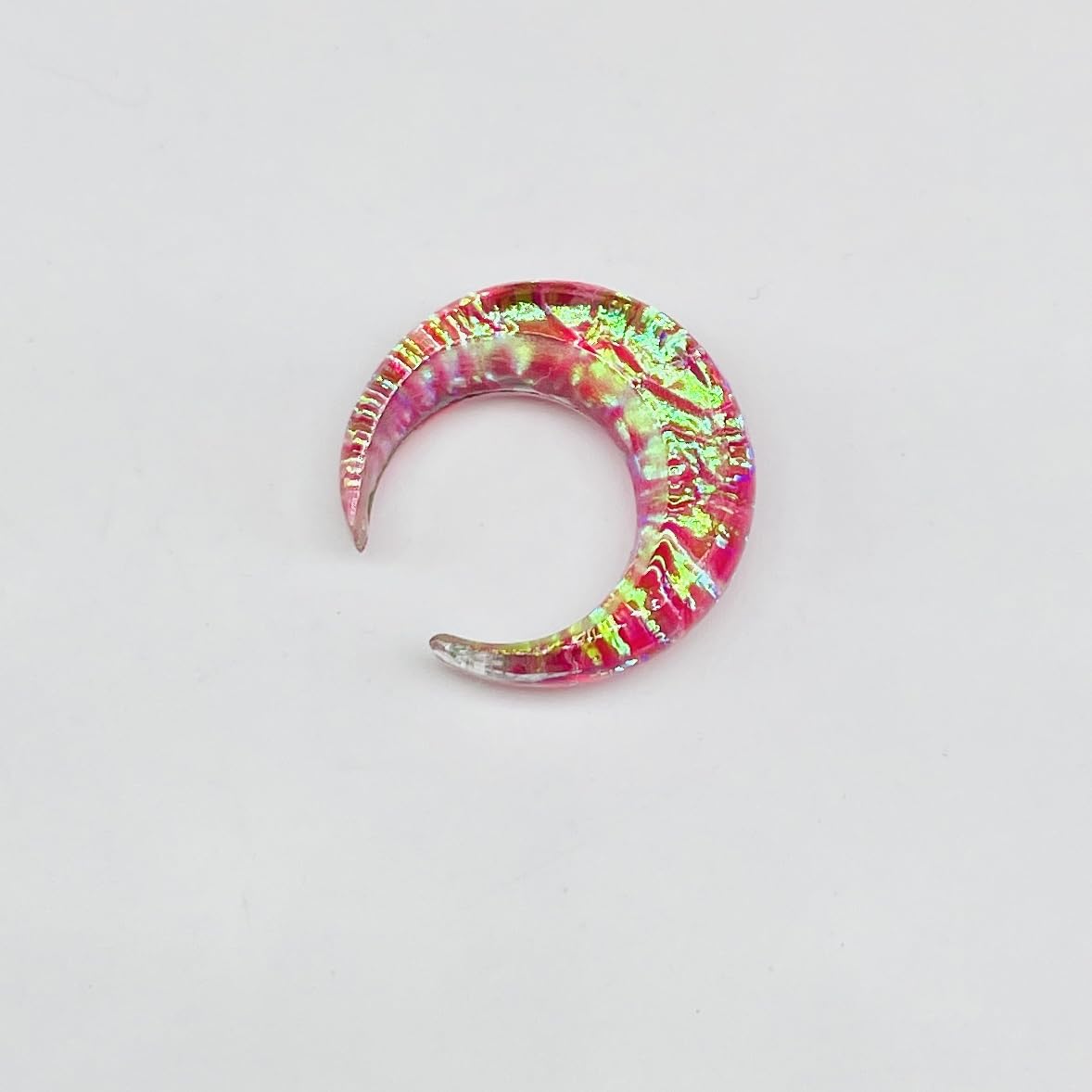 Naga Body Jewelry, Piece of Pink Opal Glitter Stone Handmade Nose Piercing Septum Pincher Gauges Size 12g (2mm) to 1/2" (12mm) Customized Size & Wholesale Also Available