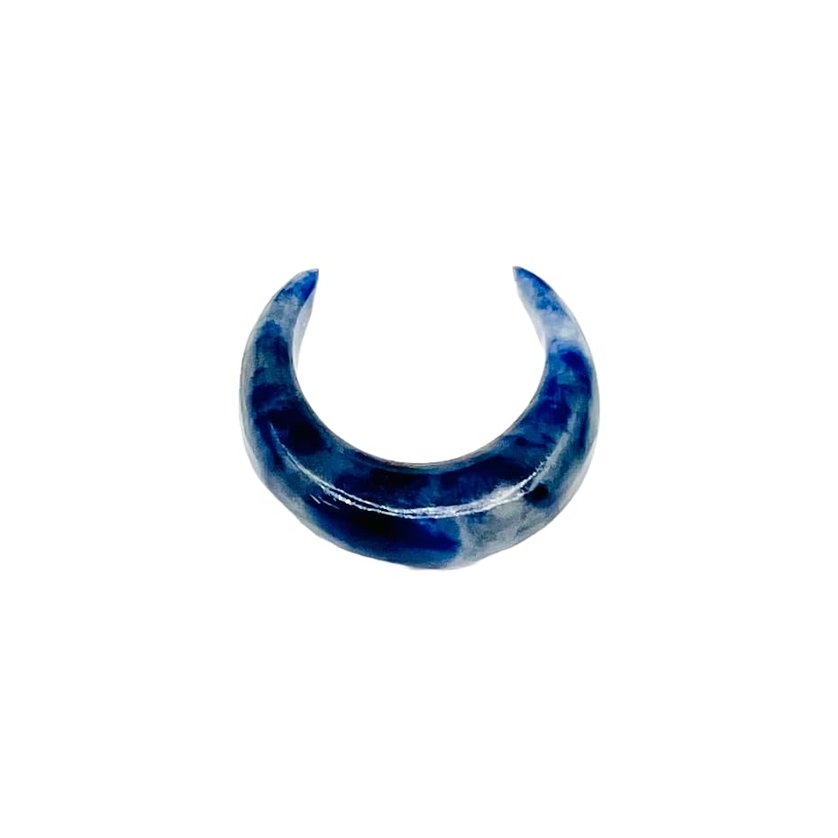 Natural Sodalite Gemstone Handmade Naga Body Piercing Tribal Septum Pincher & Tusk Spike Jewelry Gauges Size 12 g (2 mm) to 1/2" (12 mm) Wholesale Also Available