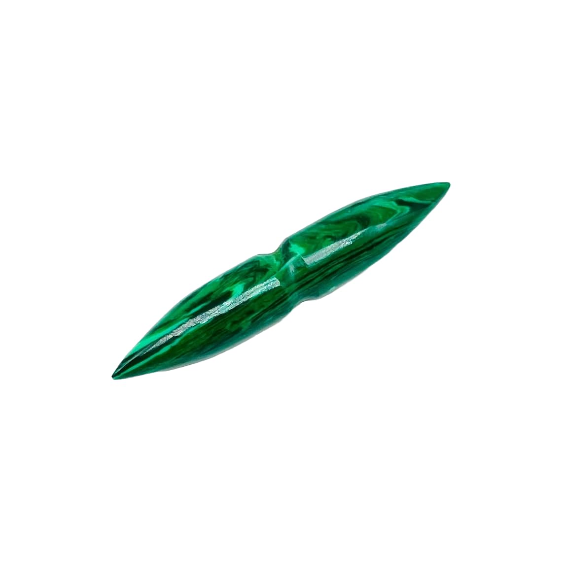 Green Malachite Crystal Handmade Naga Body Piercing Jewelry, Septum Tusk, 12g (2mm) to 1/2 inch (12mm)