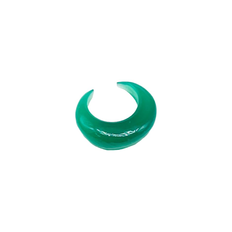 Natural Green Onyx Septum Pincher Nose Ring Size 12g-1/2"