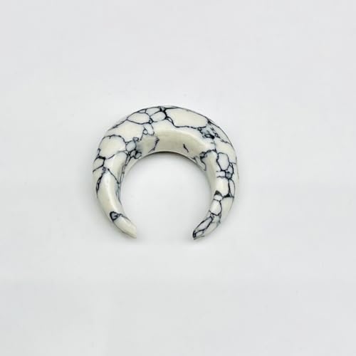 Howlite Crystal Septum Pincher, 12g to 1/2", Customizable Size