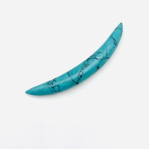 Blue Turquoise Crystal Curved Septum Tusk, Tribal Septum, Nose Pincher, Handmade Organic Gauges, Size 12g (2mm) to 0000g (12 mm) & Customized Wholesale Also Available