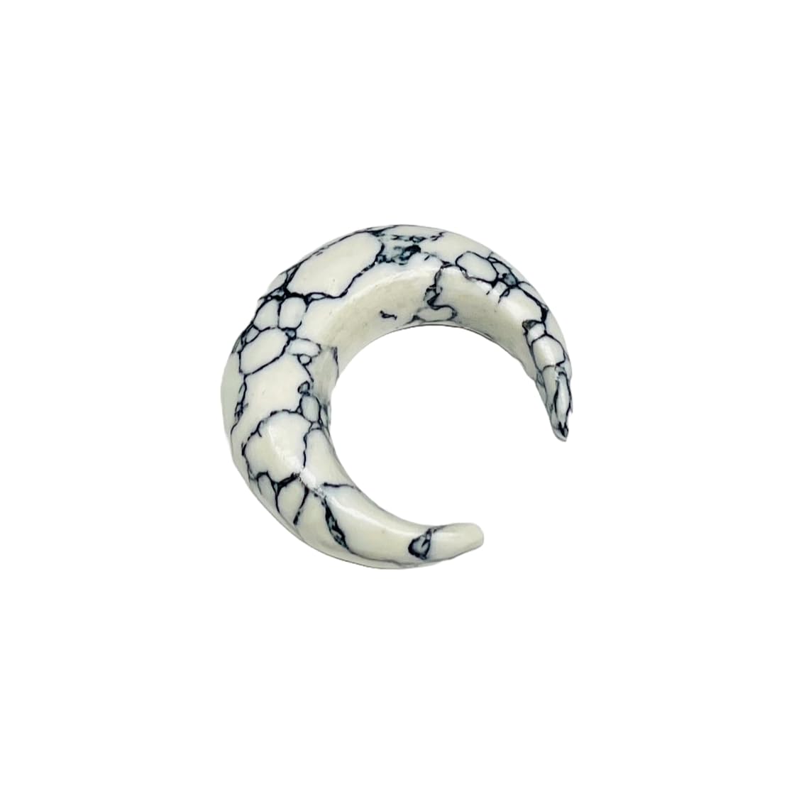 Howlite Crystal Septum Pincher, 12g to 1/2", Customizable Size