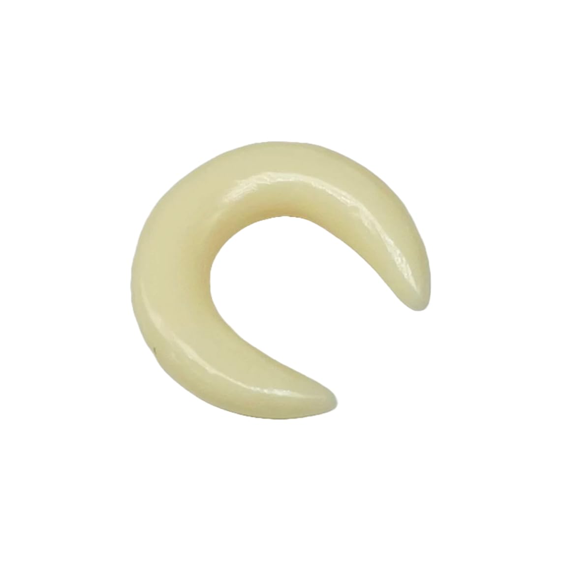 Synthetic Bone Crescent Septum Pincher Piercing Gauges, Sizes 2mm to 12mm