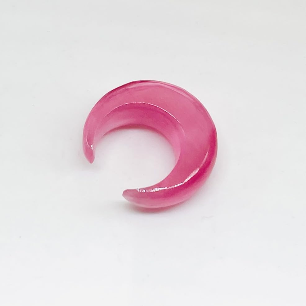 Piercings pour septum Uni Craft Naga, tailles : 12 g (2 mm) à 0 000 g (12 mm). Tailles personnalisées et vente en gros également disponibles. Piercings d'oreilles (rose).