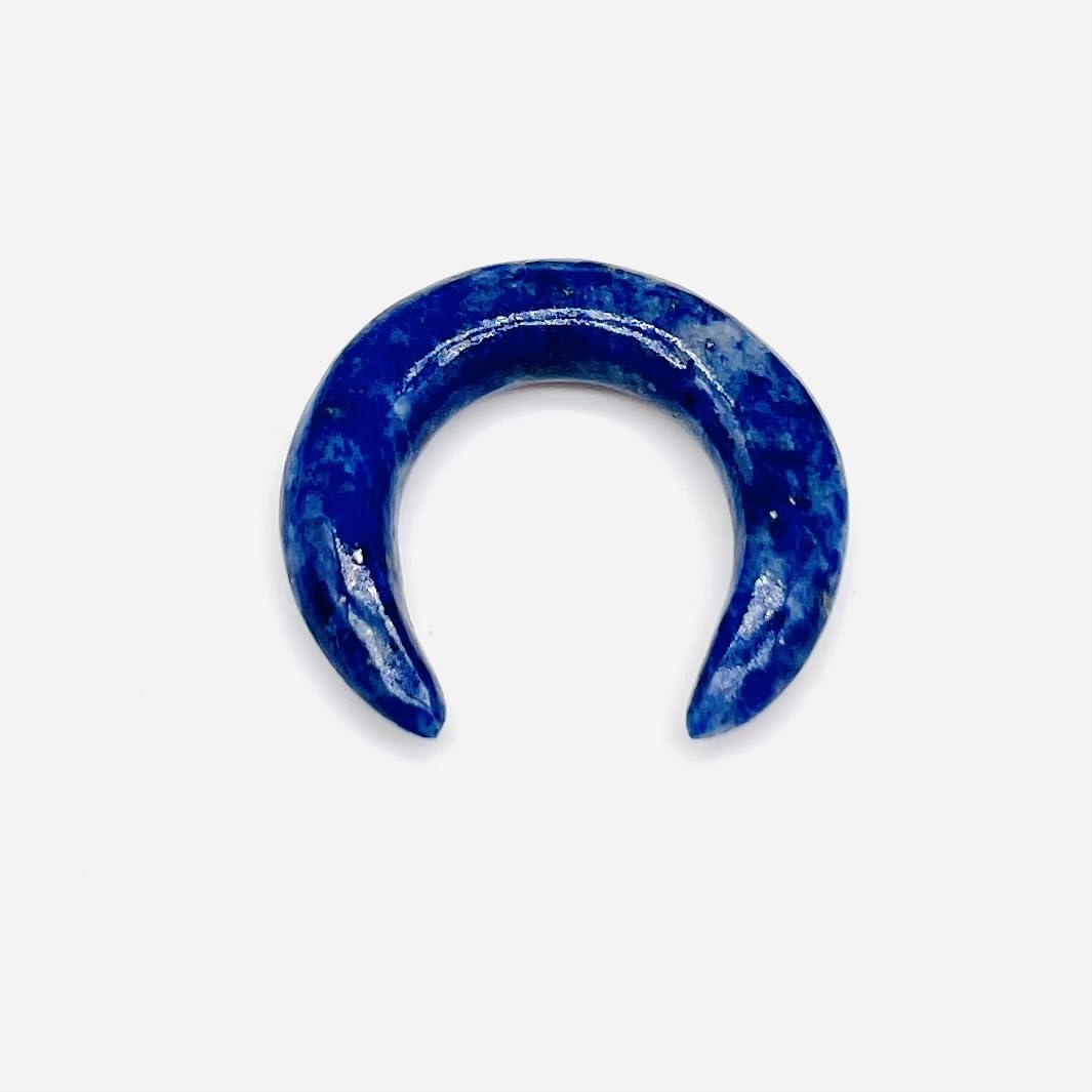 Morceau de pierre précieuse naturelle en lapis-lazuli, fabriqué à la main, pince-septum, piercing pour le nez et les oreilles, bijoux pour le corps Naga, taille de 12 g (2 mm) à 0000 g (12 mm). Vente en gros personnalisée disponible.