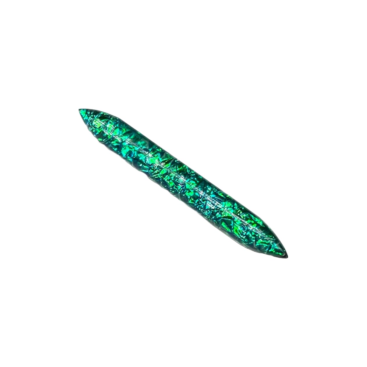 Green Opal Glitter Glass Stone Tribal Septum Nose Piercing, 12g to 1/2", Custom Sizing Available