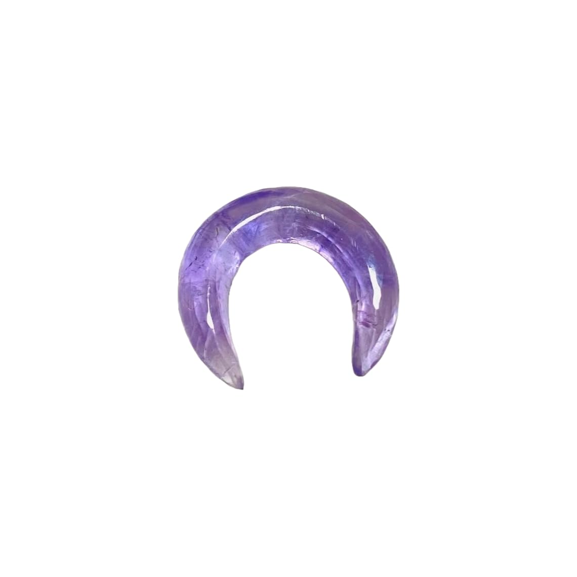 Amethyst Gemstone Septum Pincher, Handmade Tribal Naga Body Piercing Jewelry, 12g (2mm) to 1/2 inch (12mm), Customized Sizes Available