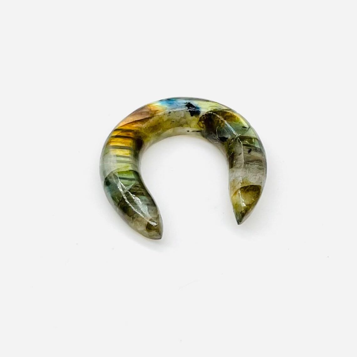 Labradorite Gemstone Naga Body Piercing Jewelry Septum Pincher Gauges (8g (3mm) to 1/2" (12mm)