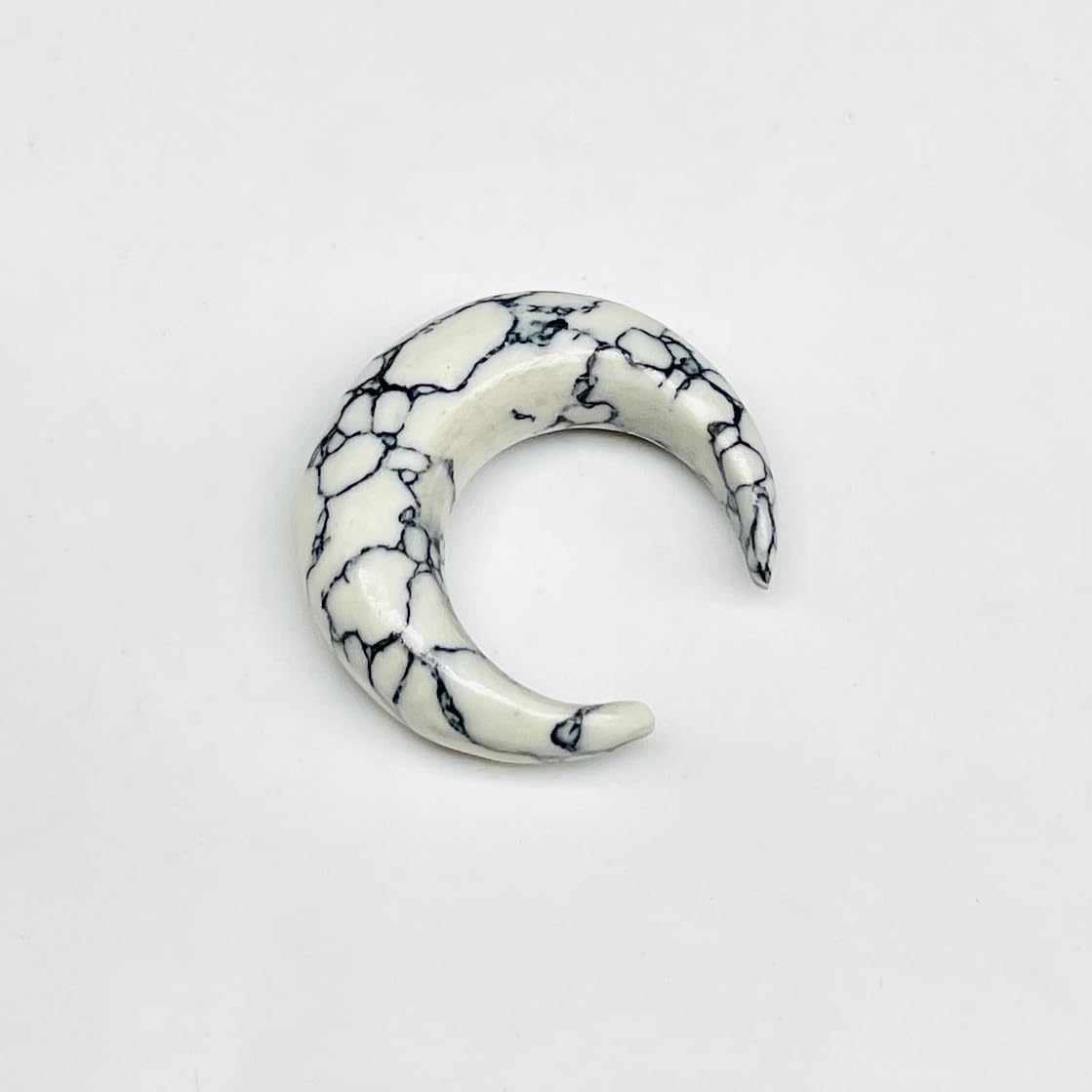 Howlite Crystal Septum Pincher, 12g to 1/2", Customizable Size