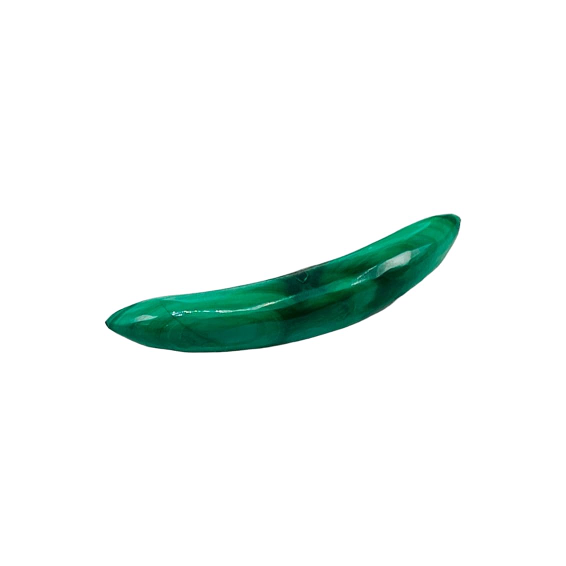 Natural Green Malachite Crystal Handmade Tribal Septum Curved Tusk Spike Naga Body Piercing Jewelry, 12g (2mm) to 1/2 inch (12mm), Customized Sizes Available