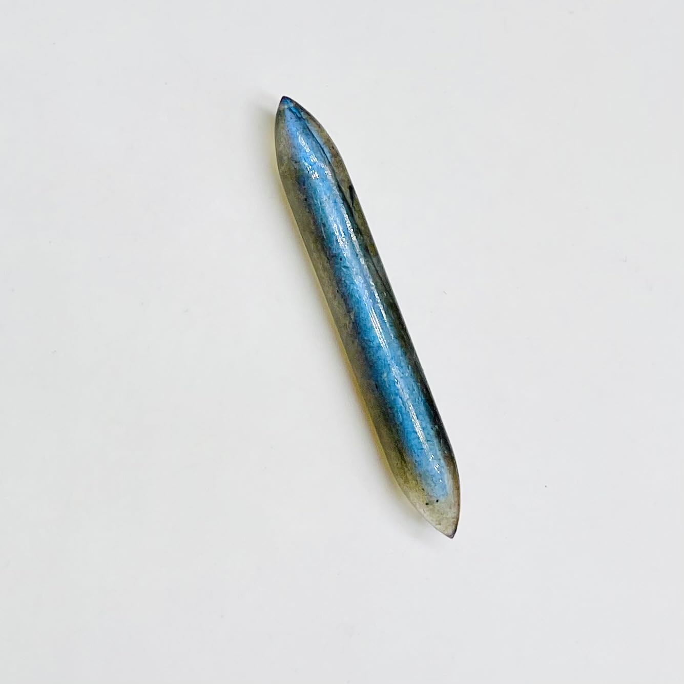Natural Blue Flashy Labradorite Crystal Naga Body Piercing Nipple Ring Septum Clicker Hoop Tusk Screw 12G 10G 8G 7G 6G 5G 4G 3G 2G 1G 0G 00G Septum Nose Ring