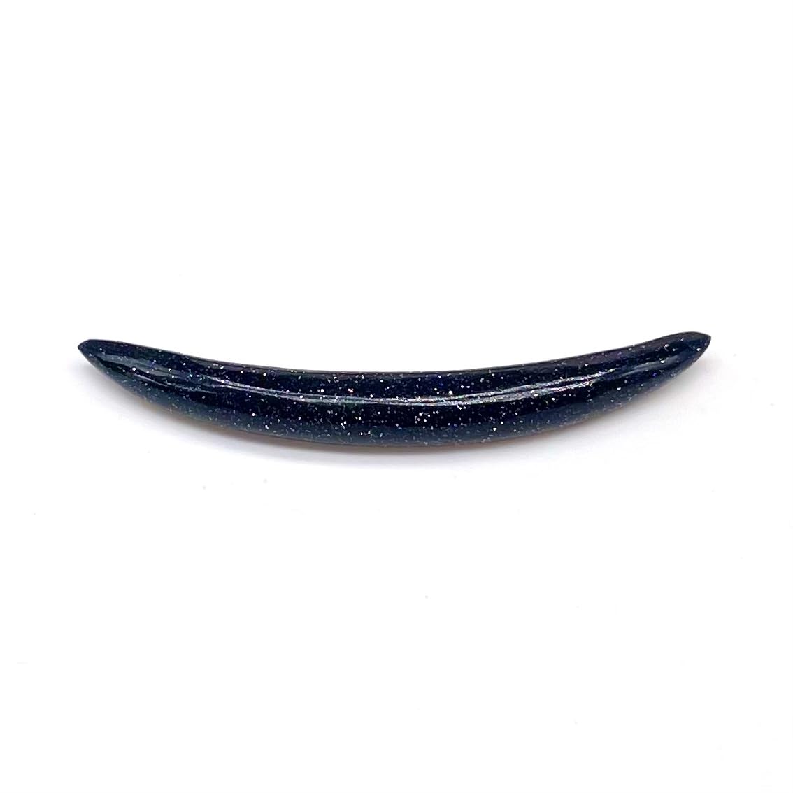 Blue Sunstone Crystal Curved Septum Tusk, Tribal Septum, Nose Pincher, Hand Crafted Organic Gauges, Size:- 12g (2mm) to 0000g (12mm) & Customized Wholesale Also Available