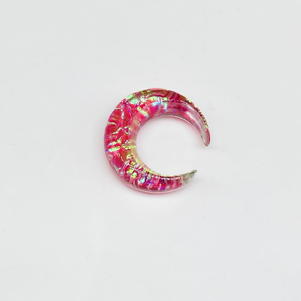 Naga Body Jewelry, Piece of Pink Opal Glitter Stone Handmade Nose Piercing Septum Pincher Gauges Size 12g (2mm) to 1/2" (12mm) Customized Size & Wholesale Also Available