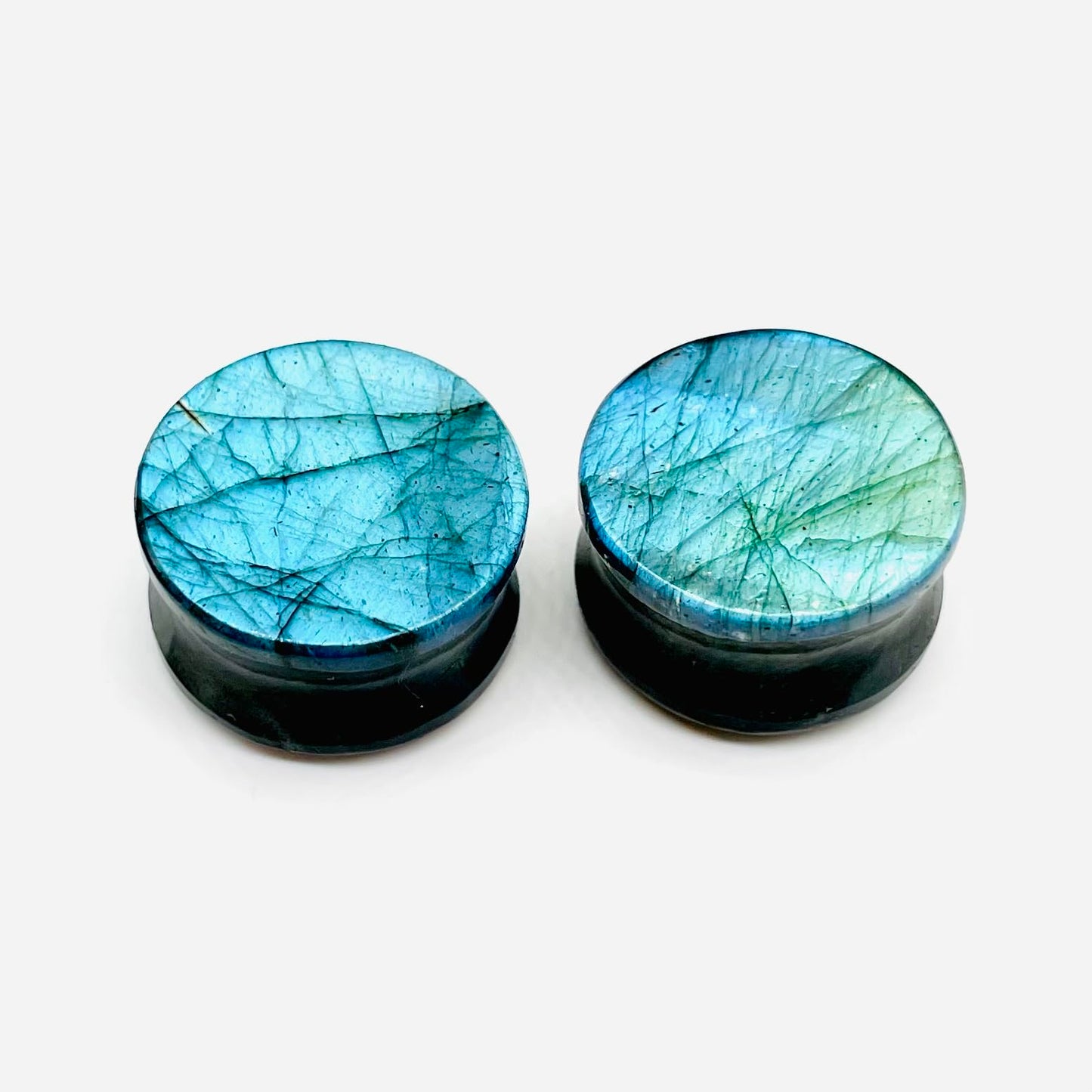 Natural Labradorite Gemstone Handmade Naga Body Piercing Ear Gauges Plugs Jewelry, Customized Size & Wholesale Avaiolable